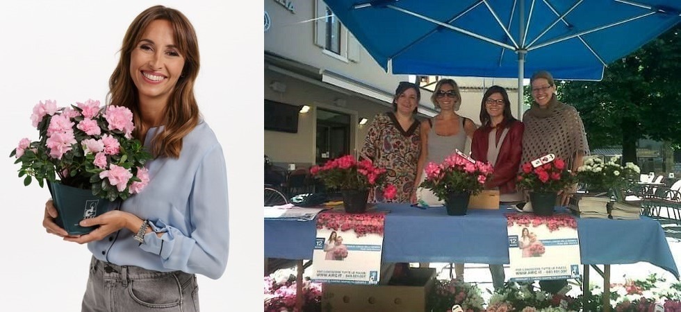 A sinistra Benedetta Parodi in una foto di Alberto Gottardo, a destra alcune volontarie di Riva del Garda